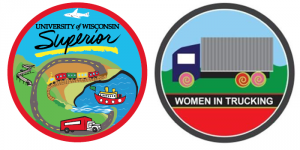 These special patches are worn on the back of the girls’ Girl Scout vests to commemorate their participation.